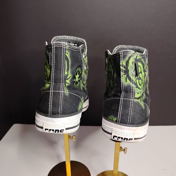 Converse Chuck Taylor All Star Pro 2000s Black & Green High Top Mens Size 5 - Picture 10 of 16
